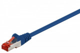 Cablu SFTP PiMF CAT6 albastru 1.5m patchcord cupru ecranat 2x RJ45 Goobay
