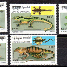 LAOS 1993, Fauna, serie neuzată, MNH