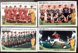 St. VINCENT sport, FOTBAL ECHIPE NATIONALE de fotbal, 4v. Mnh, bequia, Nestampilat