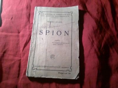 35. H.Stahl - Spion - Prima Editie 1917 ,157 pag - schite ,amintiri ww1 foto