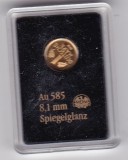 Germania - Miniatura Deutsche Einheit - aur 585, aprox. 0,15 g, in caseta