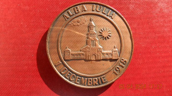 Medalie Aniversarea Marii Uniri Alba Iulia 1918