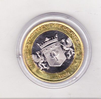 bnk mnd Antilele Franceze - Marie-Galante - 10 Franci 2015 unc , bimetal foto