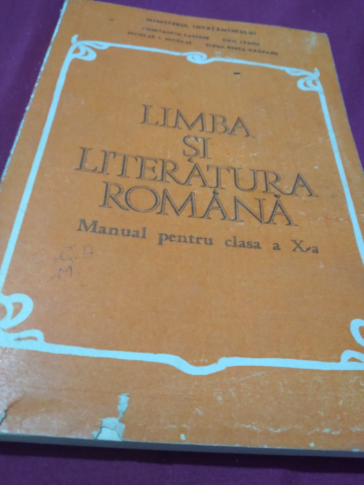 MANUAL LIMBA SI LITERATURA ROMANA CLASA X CONSTANTIN PARFENE