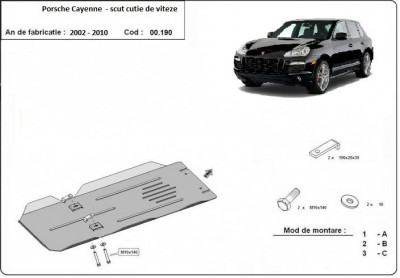 Scut metalic cutie de viteze Manuala Porsche Cayenne 2002-2010 foto