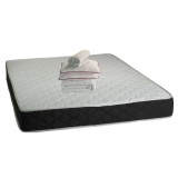 Cumpara ieftin Set Saltea ortopedica, Praga 180x200x22 cm, cu plasa de arcuri tip Bonell, box spring system, fermitate medie, sistem de aerisire perimetral, Saltsib