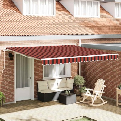vidaXL Cortina Retractabilă portocaliu și maro 400 &amp;times; 300 cm Poliester 3330505 foto