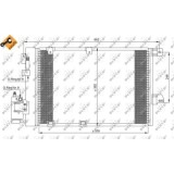 Condensator climatizare, Radiator clima Opel Astra G (F48, F08), Zafira A (F75) Nrf 35301