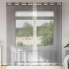 Perdele Voile cu Oelii 2 buc Gri &icirc;nchis 140x225 cm