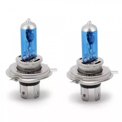 Set de 2 becuri Halogen H4 55W +50% Alb Xenon 12V Carguard foto