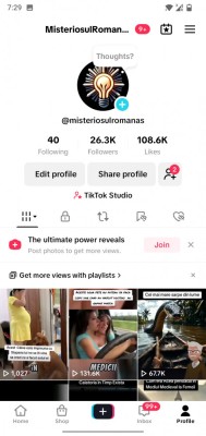 Vand cont tiktok Monetizat 26k urmaritori foto
