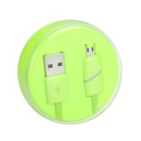 Cablu Date &amp; Incarcare MicroUSB Ring (Verde) Box