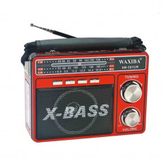 Radio portabil USB, FM/AM/SW/ MP3 player, lanterna incorporata, antena telescopica, bretea reglabila