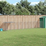 vidaXL Padoc pentru c&acirc;ini, argintiu, 6,05 m&sup2;, oțel 3082204