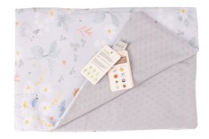 Paturica pentru copii Nature Bambus by Amy cu doua fete, 100x70cm + Cadou Rucsacel Lunca Gri