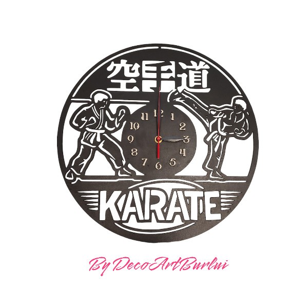 Ceas perete karate negru