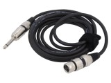 Cablu Audio Jack 6,3mm la XLR Feminin 3m Negru