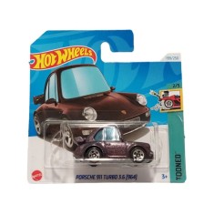Mașinuță Hot Wheels Porsche 911 Turbo 3.6 (964), machetă auto, maro, 1:64