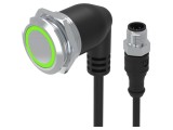 Comutator anti-vandalism, SPDT, &Oslash;22 mm, LED verde, IP67