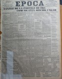 Ziarul Epoca, 22 Noiemb. 1899 ; Taxele de la portile de Fier ; Comunicatul ungar