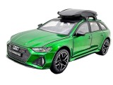 Macheta Audi RS6 Avant verde metal 1:24 cu lumini si sunete