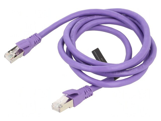Patch Cord S/FTP Cat6a PVC Violet 1,5m