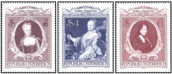 Austria 1980 - 200 de ani de la moartea &icirc;mpărătesei Maria Tereza, serie neuzata