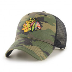 47brand șapcă NHL Chicago Blackhawks cu imprimeu H-CBRAN04GWP-CM