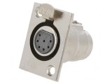 Soclu XLR Mamă cu Buton pentru Panou 7 PIN