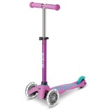 Trotinetă MICRO Mini DeLuxe LED lavender