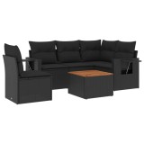 Cumpara ieftin Patio Sofa Set 6-Locuri Black