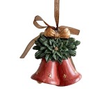 Decoratiune de Craciun, Flippy, pentru Brad, Model Clopotei, 8 x 7 cm, din Rasina, Multicolor