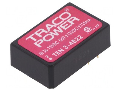 Convertor DC/DC 3W 36-72V la 12V/-12V foto