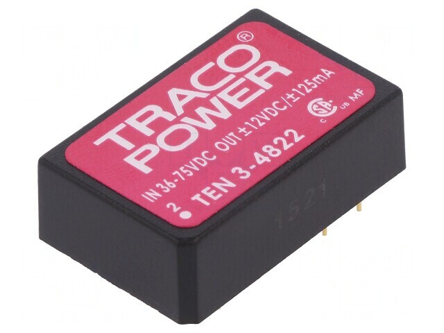 Convertor DC/DC 3W 36-72V la 12V/-12V