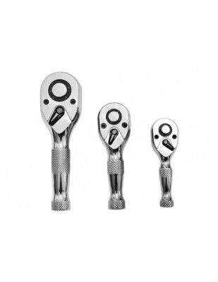 Set 3 Clichet Scurt 1/2 3/8 1/4 INCH - Crom foto