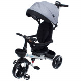 Cumpara ieftin Tricicleta pliabila pentru copii Impera gri, scaun rotativ, copertina de soare, maner pentru parinti Kidscare for Your BabyKids