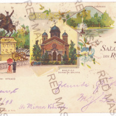 3923 - BUCURESTI, Litho, Romania - old postcard - used - 1898