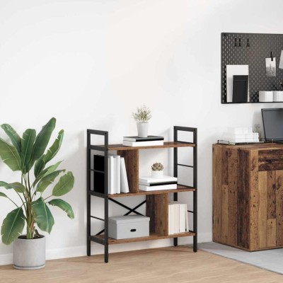 vidaXL Raft pentru cărți Lemn Vechi 75 x 30 x 91 cm Lemn compozit 883974 foto