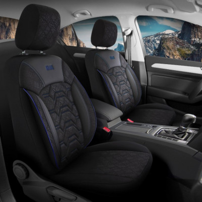 Huse scaune auto Ford Kuga Canyon Negru Albastru foto