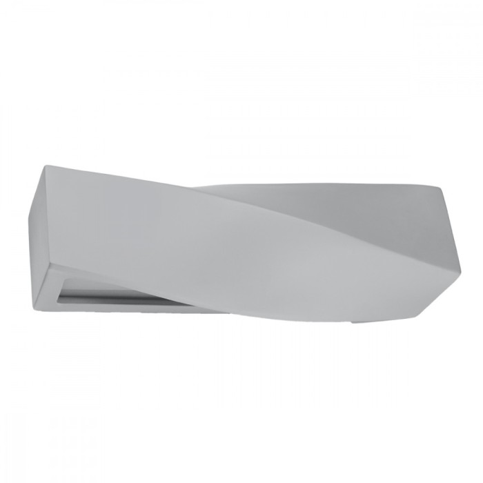 Lampă De Perete Sigma Gri Ceramică/Sticlă 1 Bec Dreptunghiular Modern De Interior