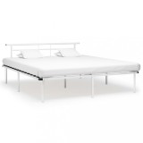Cumpara ieftin Cadru de pat, alb, 180 x 200 cm, metal