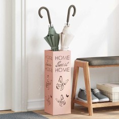vidaXL Suport pentru umbrele Roz 15.5 x 15.5 x 49 cm Oțel