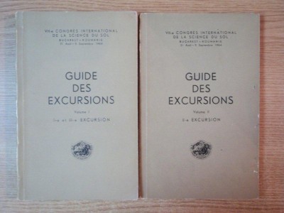 GUIDE DES EXCURSIONS , VOL. I - II , 1964 foto