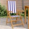 vidaXL Scaune grădină 2 buc., albastru/alb, lemn masiv acacia textil 367662