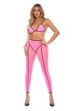 Set Lenjerie Pink Lipstick Lingerie Double Vision Roz, S-L
