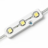 Modul LED 24V cu 3 SMD 5054, lumina alba, IP68, cu banda adeziva