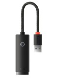 ADAPTOR RETEA Baseus Lite, USB 2.0 to RJ-45 10/100 Mbps Adapter, LED, negru &quot;WKQX000001&quot; (timbru verde 0.18 lei) - 6932172606022
