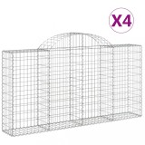 Cumpara ieftin Cosuri gabion arcuite 4 buc, 200x30x100/120 cm fier galvanizat