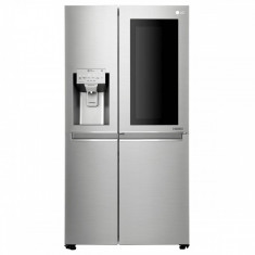 Frigider Side by side LG GSX961NSAZ No Frost InstaView Door in Door 601 L Clasa A++ Dispenser apa Argintiu foto