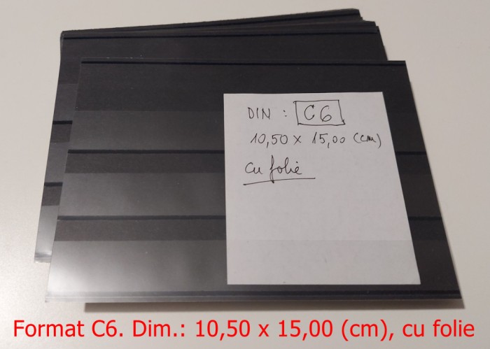 50 buc. carduri pt. timbre, format C6, HAWID